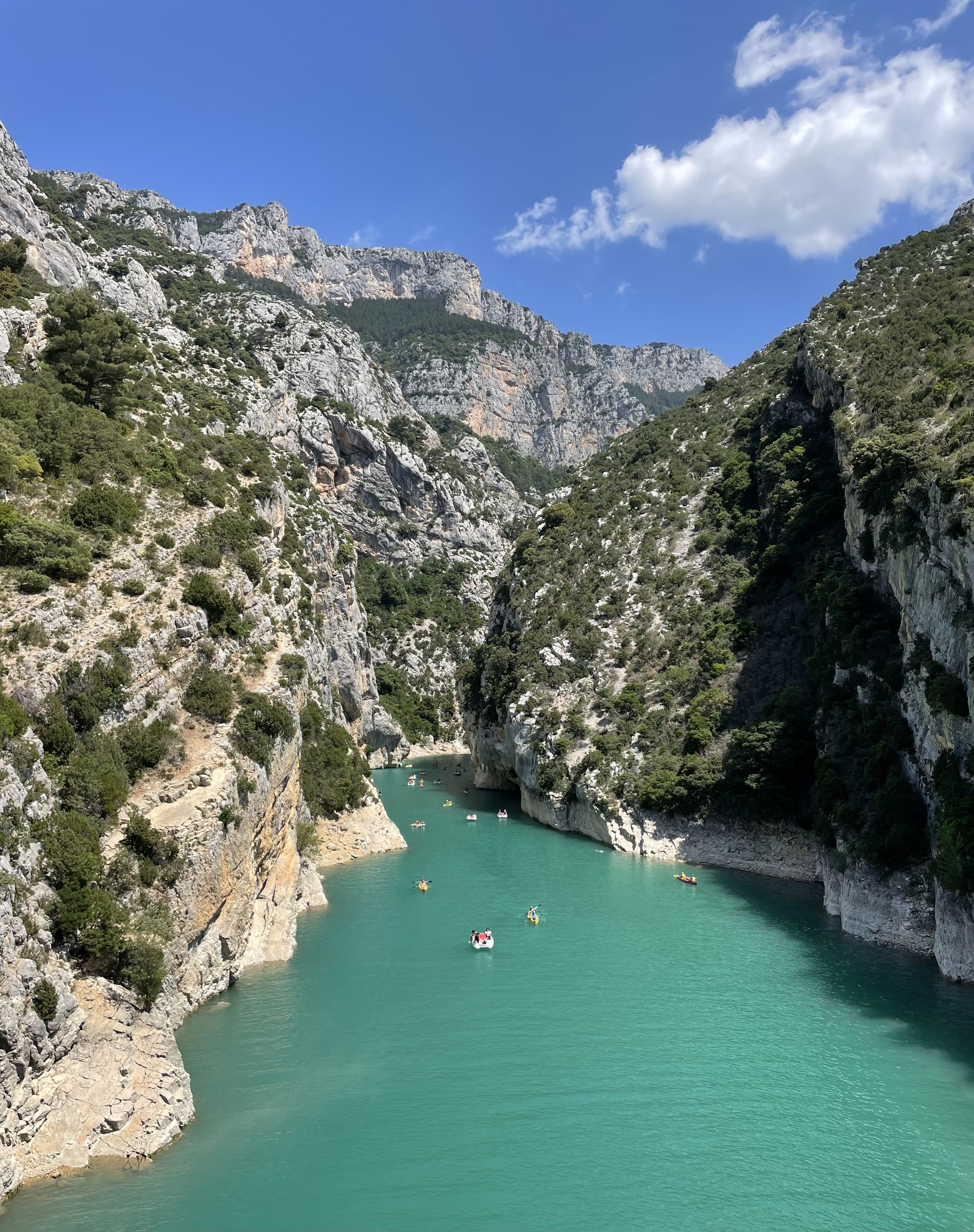 Photographie des gorges du Verdon depuis le pont du Galetas